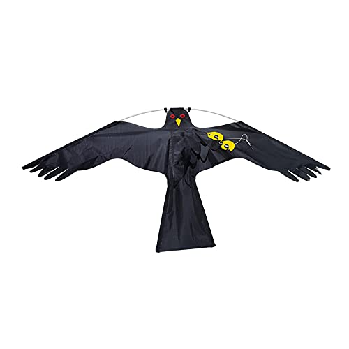 MERIGLARE Control de Plagas de Malezas de Señuelo de Paloma Señuelo de Cometa Voladora Grande Realista - Negro