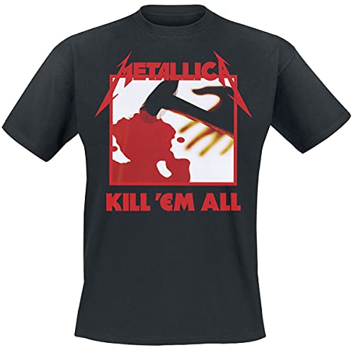 Metallica Kill 'Em All Hombre Camiseta Negro 4XL, 100% algodón, Regular