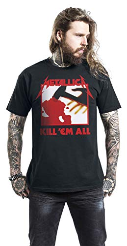Metallica Kill 'Em All Hombre Camiseta Negro 4XL, 100% algodón, Regular