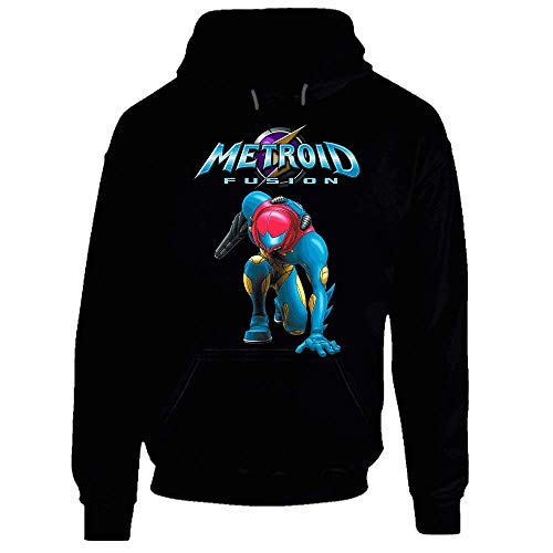 Metroid Fusion Retro - Sudadera con capucha para videojuegos.