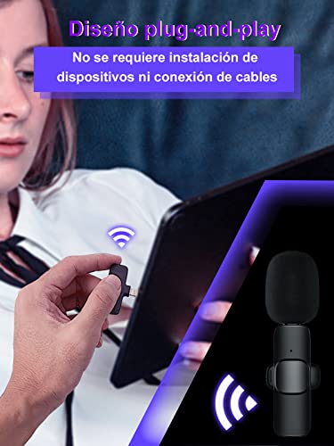 Micrófono Inalámbrico para iPhone, Moman CP1(A) 2,4 GHz Wireless Micro para Móvil con Interfaz Lightning para Youtube/Vlogging/Live Streaming, Micrófono-Inalámbrico-Wireless-iPad-iPhone 13/12/11 etc