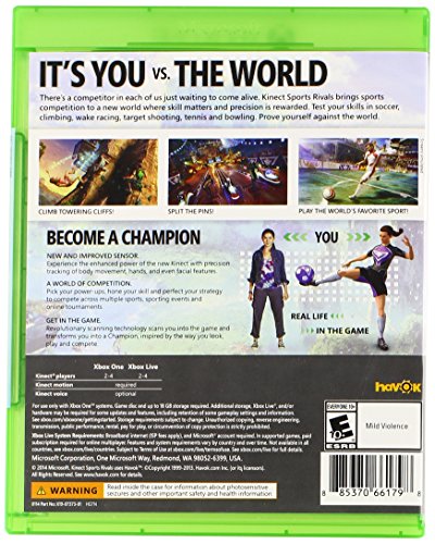 Microsoft Kinect Sports Rivals, Xbox One - Juego (Xbox One, Xbox One, Deportes, Rare, E10 + (Everyone 10 +), ENG, Básico)