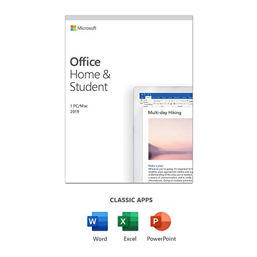 Microsoft Office 2019 Home & Student | 1 user | 1 PC (Windows 10) or Mac | one-time purchase | multilingual | Box