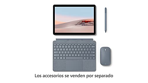 Microsoft Surface Go 2 - Portátil 2 en 1 de 10.5 pulgadas Full HD, Wifi, Intel Pentium Gold 4425Y, 8 GB RAM, 128 GB SSD, Windows 10 Home Platino