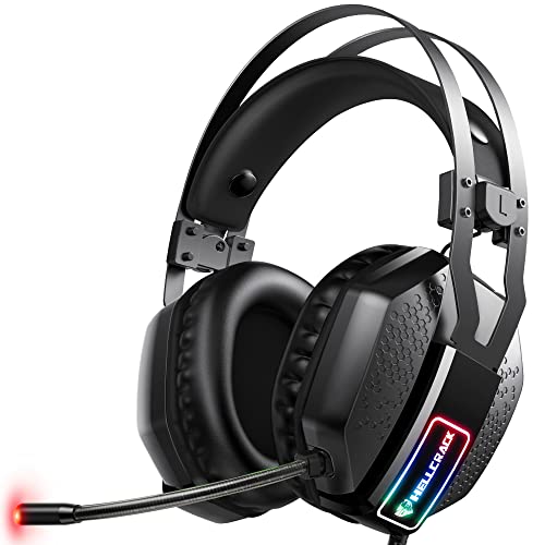 Mifanstech V-10 Auriculares Gaming Cascos con microfono para Nintendo Switch Xbox One PS4 PC Premium Stereo con Bass Surround Cancelacion Ruido La Disfruta de Lujo del Sonido Nítido (Black)