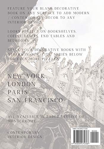 Milan: A decorative book for coffee tables, end tables, bookshelves and interior design styling | Stack city books to add decor to any room. Faded ... for interior design savvy people: 23 (CITIES)