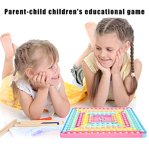 MILESTAR Big Size Push Pop Bubble Game Pop it Fidget Toy Chess Board Games, Fidget Sensory Toys para Padres e Hijos, Juguetes para Jugar con Socios, Regalos para niños