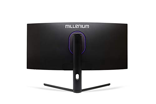 Millenium MD34PRO - Monitor Curvo Gaming de 34" QHD (3440x1440, 144 Hz, 1ms, VA, QLED, 350cd/m2, HDR400, 21:9, 2X HDMI, 2X Display Port) Negro