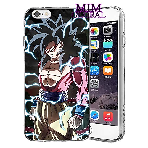 MIM Global Dragon Ball Z Super GT Protectores Case Cover Compatible para Todos iPhone (iPhone 11 Pro MAX, SSJ4 Goku)