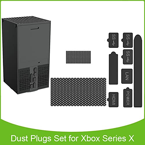 Mimei Conjunto de Cobertura de Polvo Horizontal para Xbox One X Project Scorpio Console, Protector de Polvo de Forro Suave y Suave, Tapa de tapón de tapón de Polvo de Silicona Establecido Top Sale