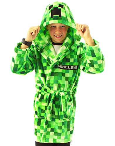 Minecraft Albornoz Pixelated Creeper Gamer Gift Boys Albornoz 13-14 años