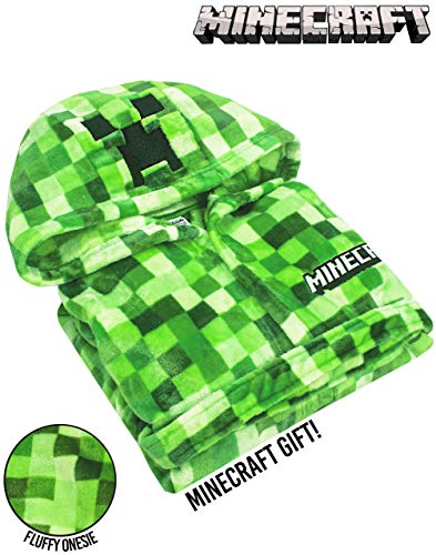 Minecraft Albornoz Pixelated Creeper Gamer Gift Boys Albornoz 13-14 años