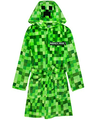 Minecraft Albornoz Pixelated Creeper Gamer Gift Boys Albornoz 13-14 años