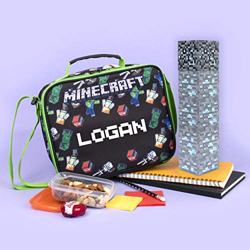 Minecraft - Botella de Agua de Minecraft - Botella de Agua con Diseño Pixelado del Creeper de Minecraft - Botella de Agua para Niños, Botella de Agua Reusable - 650 ml - Mercancía de Minecraft