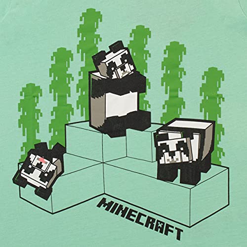Minecraft Camiseta para Niñas Panda Verde 6-7 Años