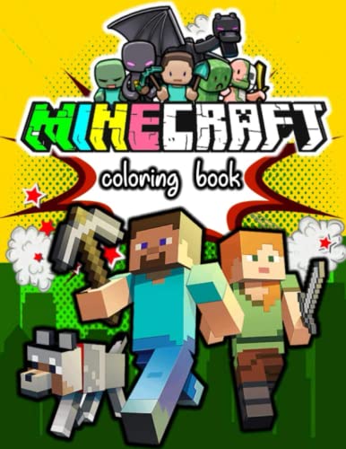 Minecrạft Coloring Book: Premium Illustration Pages to Color with One Sided Christmas Holiday Coloring Pages about Characters and Iconic Scenes for Kids