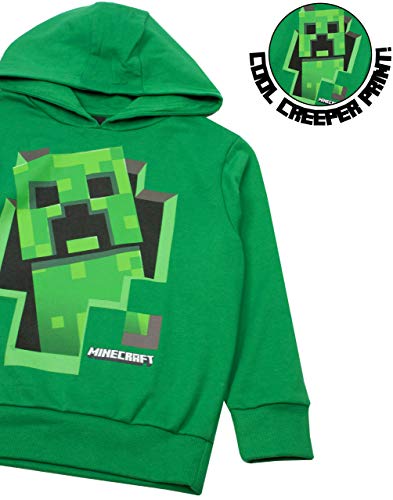 Minecraft Hoodie Boys Creeper Green Jumper Gamer Kids Sudadera con Capucha 9-10 años