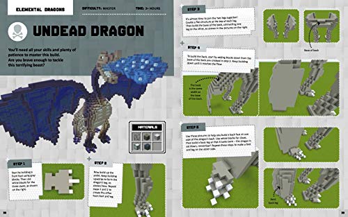 Minecraft Master Builder: Dragons: A step-by-step guide to creating your own dragons, packed with amazing mythical facts to inspire you!