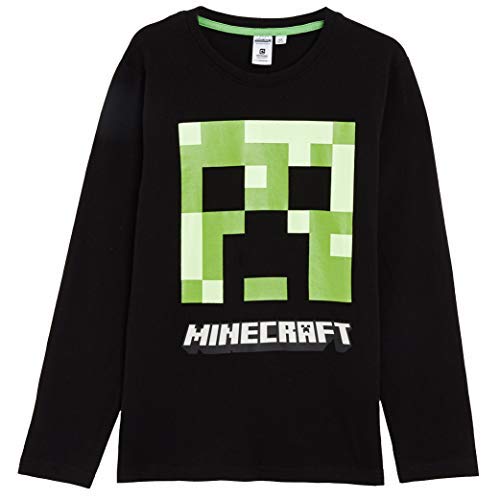 Minecraft Pijama para Niños Invierno con Camiseta Creeper, Ropa de Dormir Niño, Camiseta de Manga Larga y Pantalones, Regalo para Niños (5/6 Años)
