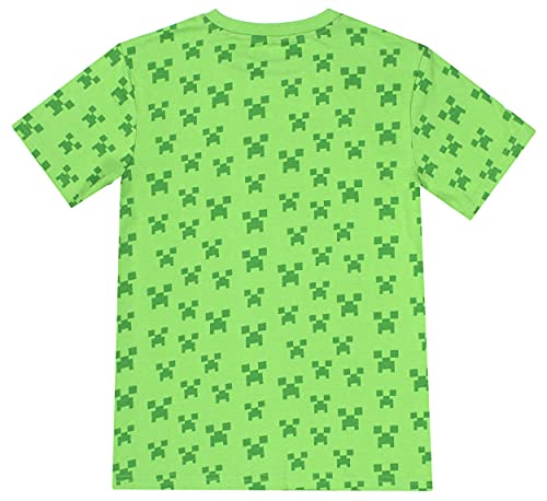 Minecraft - Ropa Camiseta niños - Ropa Gamer para niños - Camiseta de Creeper - Regalos Regalos para niños - Verde - Edad 11/12