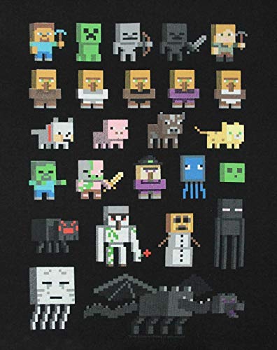 Minecraft - Sudadera oficial modelo Sprites para niños (Años (12-13)/Negro)