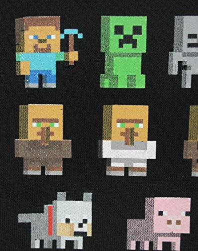Minecraft - Sudadera oficial modelo Sprites para niños (Años (12-13)/Negro)