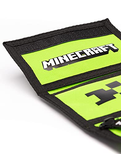 Minecraft Wallets Kids Game Black o Green Creeper Monedero de dinero Un tamaño