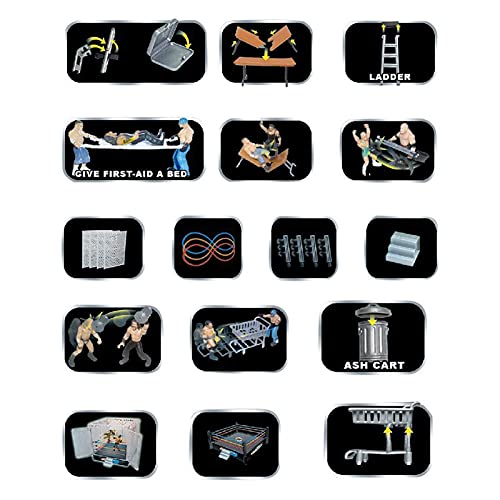 Mini Juego De Figuras De Lucha Libre, Juguetes De Lucha Para Niños, Divertidas Figuras De Acción De Lucha En Miniatura Que Incluyen 2 Anillos Y 12 Figuras De Acción Pequeñas, Regalo De Cumpleaños Y Na