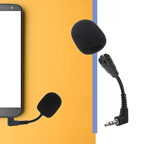 Mini micrófono de 3,5 mm para altavoz explicador teléfono móvil Tablet PC con cubierta de esponja rotación de 360 grados ajustable 3 polos estéreo Plug and Play portátil