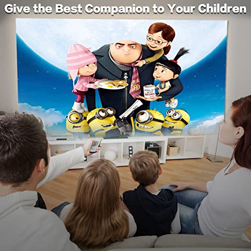 Mini proyector, Pantalla de 180 Pulgadas, proyector de Video LCD LED portátil a Todo Color para niños presentes, Video TV, película, Juego de Fiesta, Entretenimiento al Aire Libre