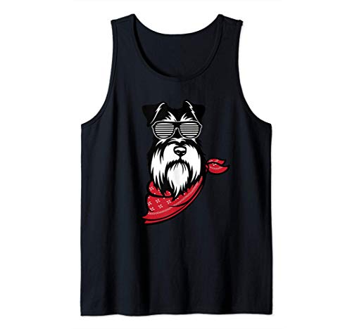 Miniature Schnauzer Face Shutter Glasses Gift Camiseta sin Mangas