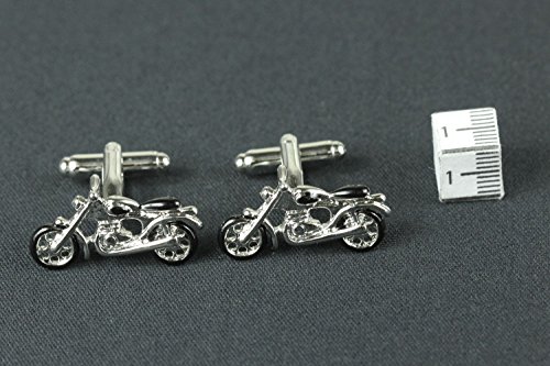 Miniblings Motocicleta Gemelos Botones + Caja del Motorista del motocros de la Bici de Enduro - joyería Gemelos Gemelos Botones de la Camisa de los Hombres de Que la Caja de Madera incluida