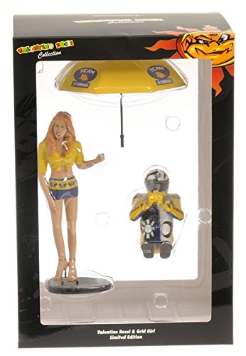 Minichamps 313060001 - Figura de accion Valentino Rossi + Chica Ombrellina (2 Figuras) MotoGP 2006 - Escala 1/12 - Vehiculo en Miniatura