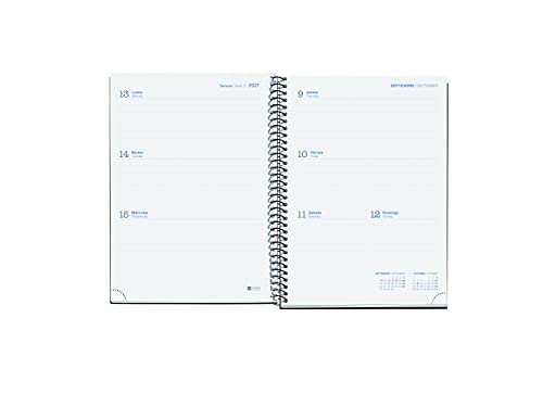 Miquelrius - Agenda Escolar 2021-2022, Tamaño PLUS 15 x 21.3 cm, Semana Vista, School Marino, Idioma Español