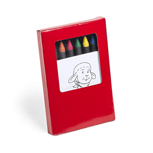 MIRVEN - Lote de 20 Estuches Cada uno Incluye 6 Ceras más un Bloc con 20 Hojas con Dibujos para Colorear. Regalos Infantiles cumpleaños, colegios , Fiestas Infantiles, Detalles Baratos para niños.