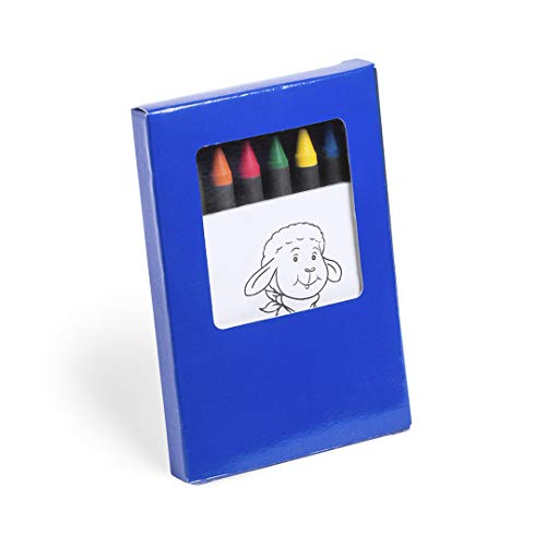 MIRVEN - Lote de 20 Estuches Cada uno Incluye 6 Ceras más un Bloc con 20 Hojas con Dibujos para Colorear. Regalos Infantiles cumpleaños, colegios , Fiestas Infantiles, Detalles Baratos para niños.