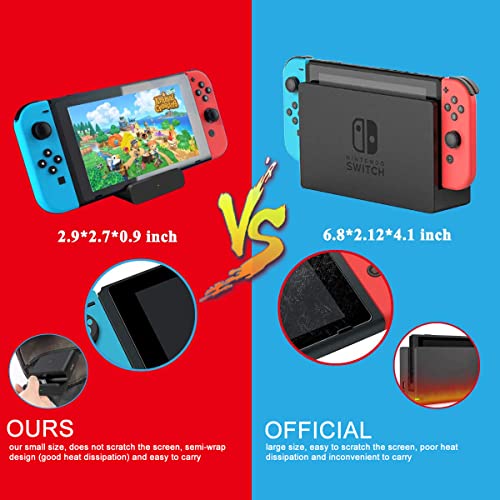 MISSJJ Switch Dock Set, Base de Conexión para NS Switch, Adaptador HDMI 1080P para NS, Soporte para Switch Dock Tradicional con Puerto Entrada USB C y USB 3.0/2.0, Compatible con Nintendo Switch/Lite