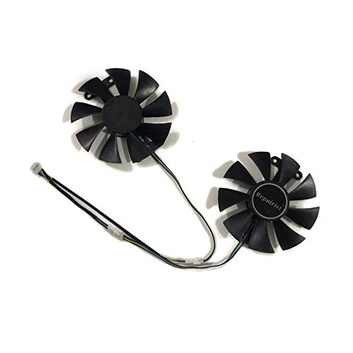 Miwaimao 2pcs/Set GTX1060 GPU Cooler Video Cards Fan For KFA2 GTX 1060 EX OC White Graphics Card Cooling As Replacement