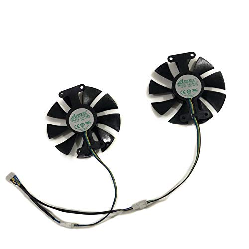 Miwaimao 2pcs/Set GTX1060 GPU Cooler Video Cards Fan For KFA2 GTX 1060 EX OC White Graphics Card Cooling As Replacement