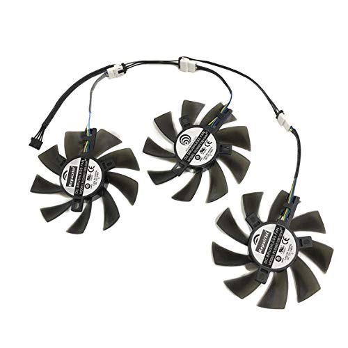 Miwaimao 3pcs/Set GTX 980TI/1080TI GPU Cooler Fan PLD09210B12HH For MSI GTX1080TI 11G Duke GTX980TI Lightning 6G Graphics Card Cooling