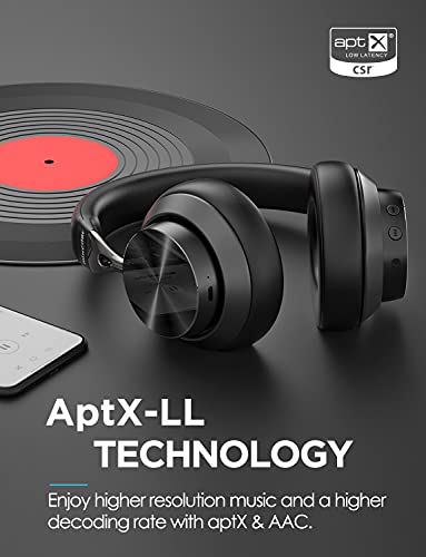 Mixcder E10 Auriculares Diadema Bluetooth 5.0 con Cancelacón Activa de Ruido, Cascos Inalámbricos Bluetooth con Micrófono, Hi-Fi Sonido Estéreo, Carga Rápida, 30 Horas de Juego