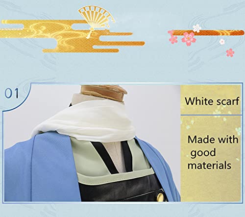 MLYWD Touken Ranbu Online Yamatonokami Yasusada Cosplay Disfraz Anime Daily Casual Kimono Trajes para Anime exposición XL Azul