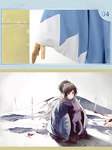 MLYWD Touken Ranbu Online Yamatonokami Yasusada Cosplay Disfraz Anime Daily Casual Kimono Trajes para Anime exposición XL Azul