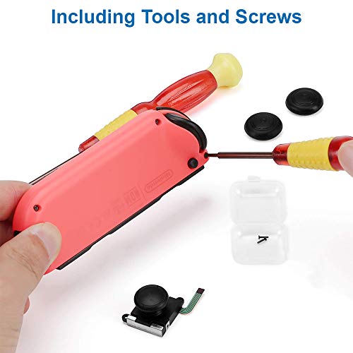 MMOBIEL Joystick Analógico de Reemplazo de Palo de Pulgar para el Interruptor de Nintendo Controlador de Alegría - Incluye Tri-Ala, Destornilladores Cruzados + 4 Tapas de Palo de Pulgar