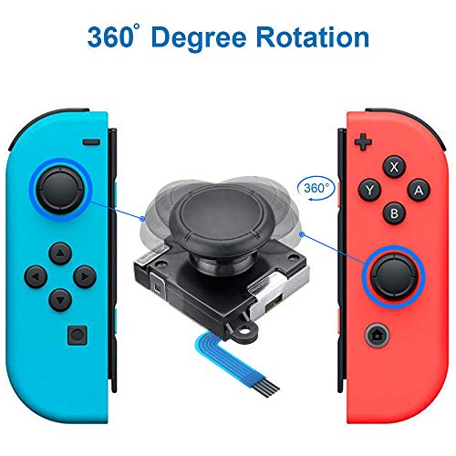 MMOBIEL Joystick Analógico de Reemplazo de Palo de Pulgar para el Interruptor de Nintendo Controlador de Alegría - Incluye Tri-Ala, Destornilladores Cruzados + 4 Tapas de Palo de Pulgar