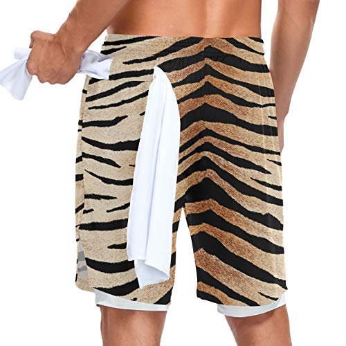 Mnsruu Animal Tiger Skin - Pantalones cortos para hombre