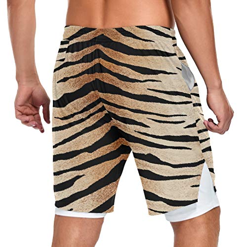 Mnsruu Animal Tiger Skin - Pantalones cortos para hombre