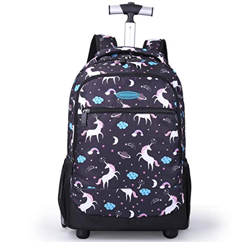 Mochilas Escolares con Ruedas, Mochila Escolar para Niños con Rueda Gran Capacidad Maleta Infantil Caja Trolley, Equipaje De Bolsillo De La Escuela Portátil,G