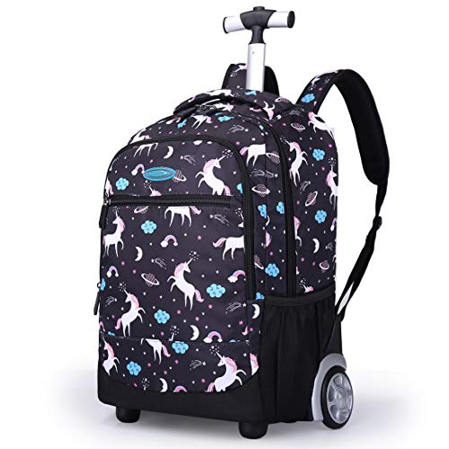 Mochilas Escolares con Ruedas, Mochila Escolar para Niños con Rueda Gran Capacidad Maleta Infantil Caja Trolley, Equipaje De Bolsillo De La Escuela Portátil,G