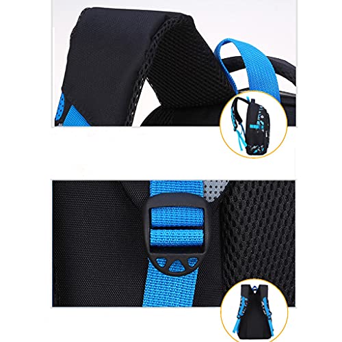 Mochilas Escolares Estampadas para Adolescentes, niños, Mochila Impermeable con múltiples Bolsillos, Mochila Informal, Mochilas Escolares Ligeras para Grados 1-9, 46×32×20 cm (Verde)